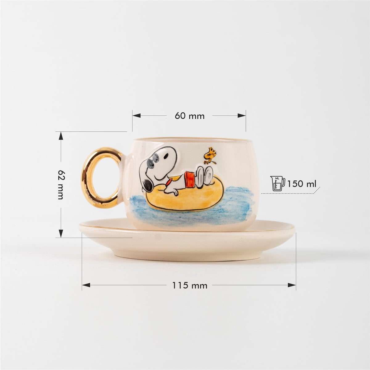 Snoopy Simitli Kahve Fincanı