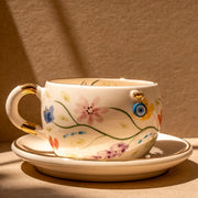 Bahar Dalı Seramik/Porselen Çay Fincanı