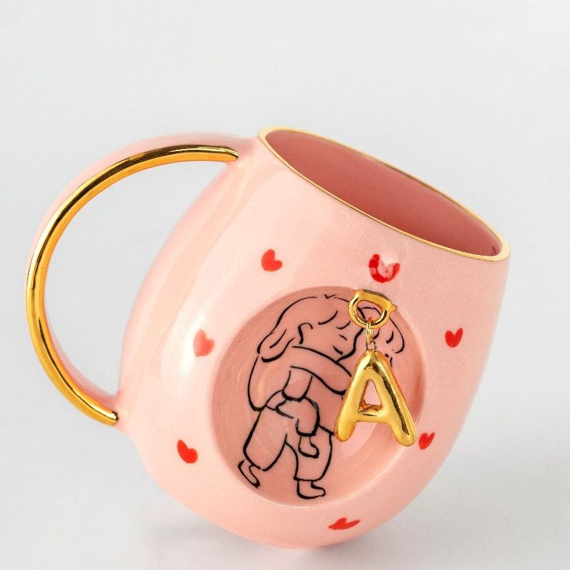 ROSE AMOUR Harfli Porselen Kupa