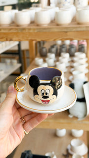 Mickey Mouse Kahve Fincanı Mürdüm