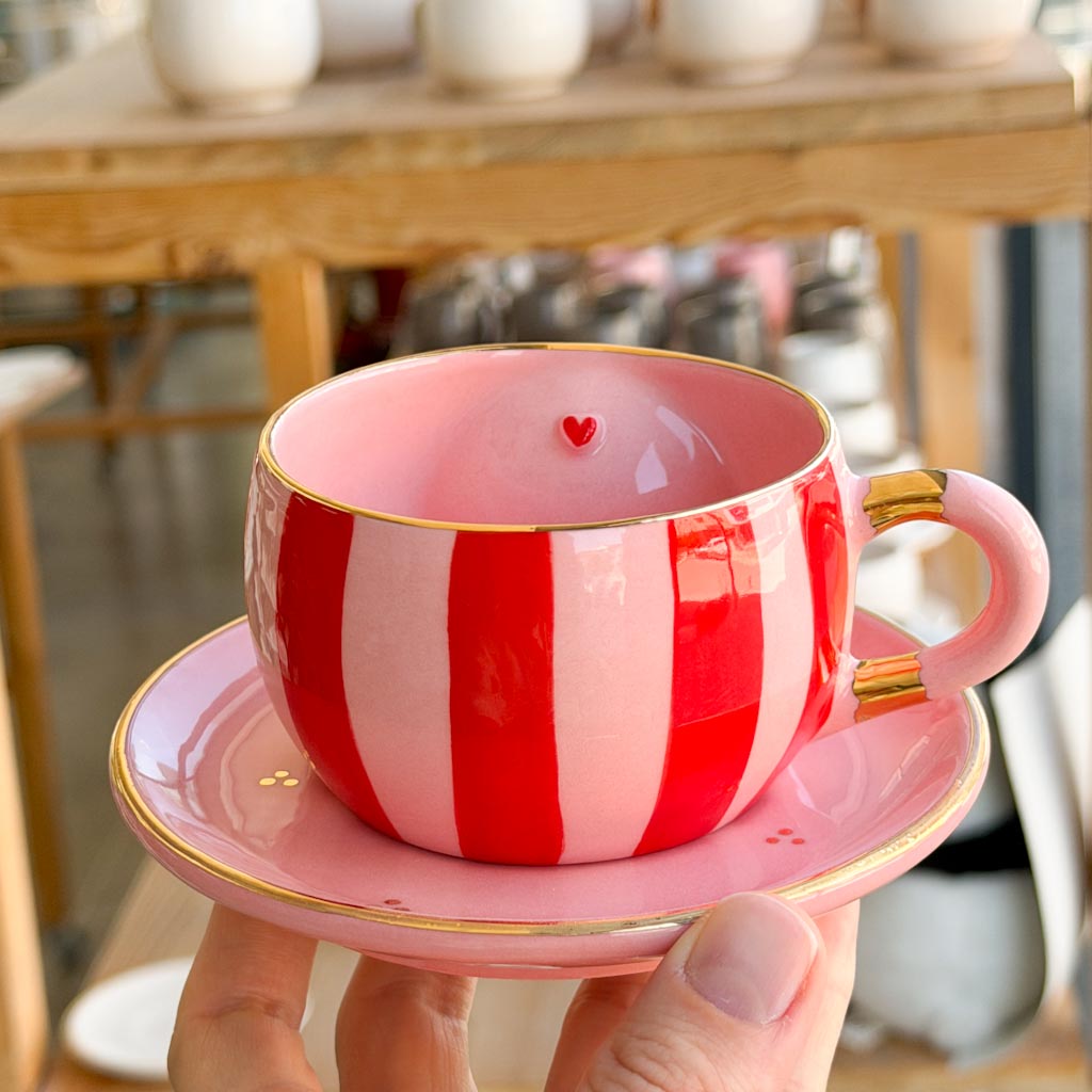 Harfli Carnival Çay Fincanı Rose