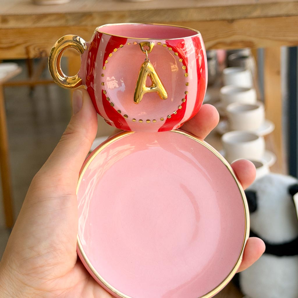 Kişiye Özel Carnival Kahve Fincanı Rose