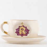 Lotus Harfli Seramik/Porselen Çay Fincanı Inner Peace