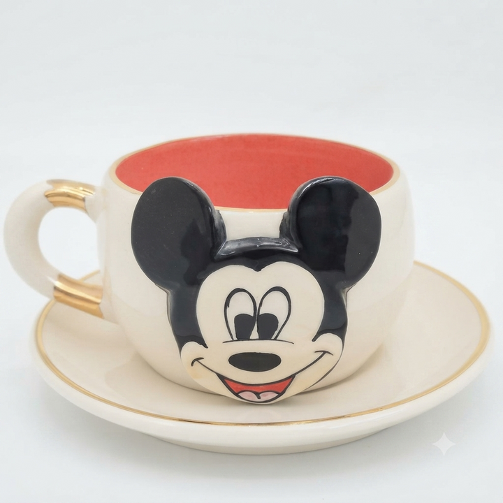 Mickey Mouse Çay Fincanı Kırmızı