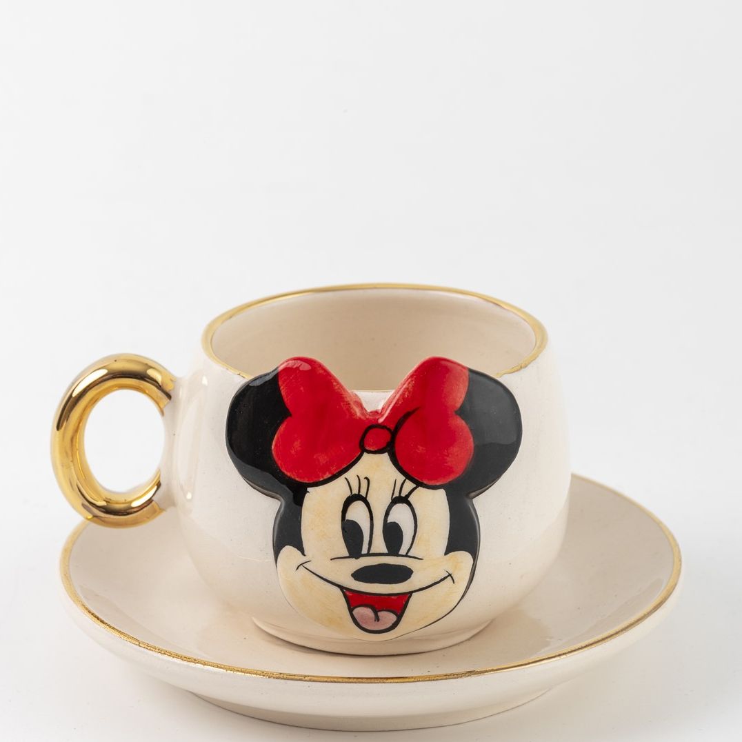 Minnie Mouse Kahve Fincanı Beyaz