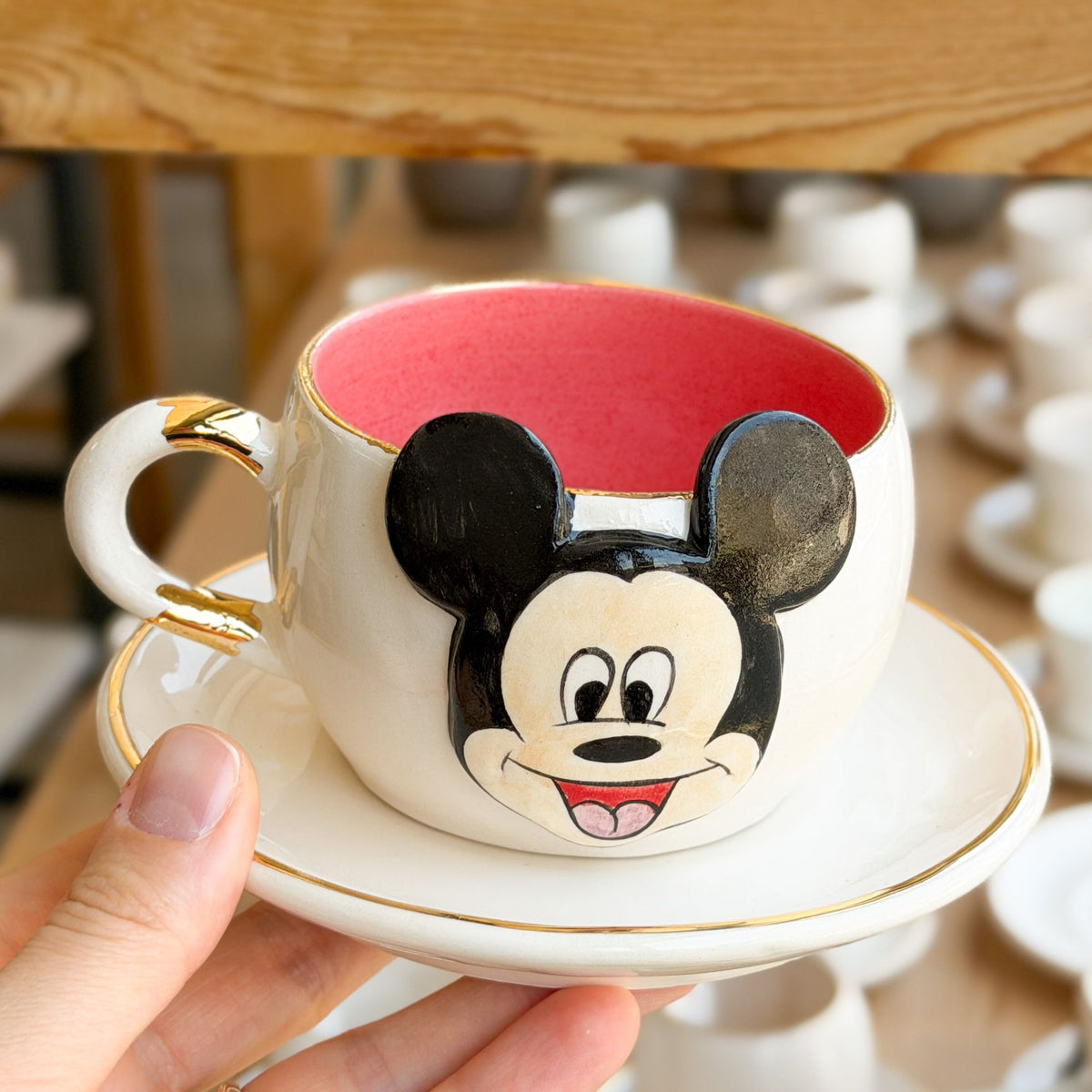 Mickey Mouse Çay Fincanı Kırmızı